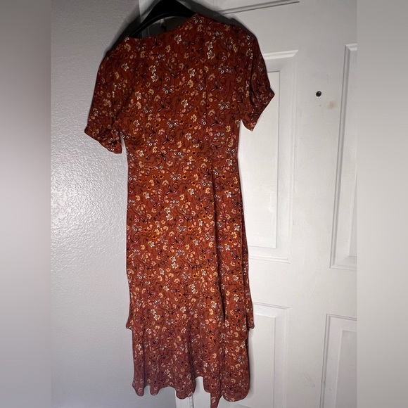 Nanette Lepore | retro floral short-sleeved maxi wrap dress, size 6​ - Picture 5 of 11